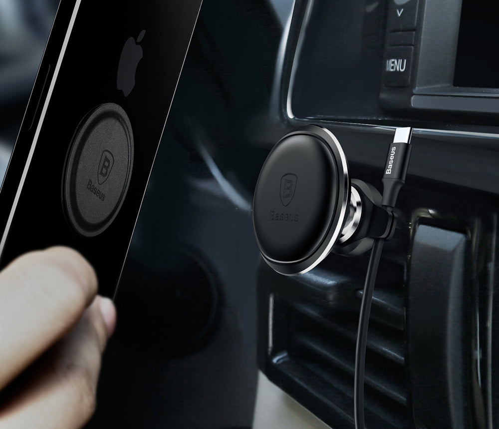 Support Voiture Magnétique Baseus Air Vent, Universel, Noir SUGX-A0
