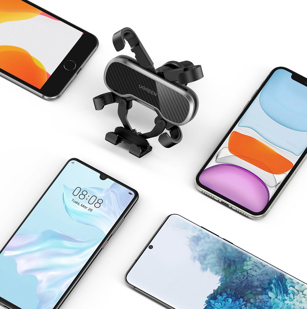 Support Auto UGREEN Gravity Air Vent 2, Universel, Noir