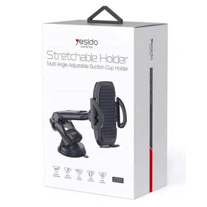 Support Auto Yesido C111, 4.5 pouces - 6.8 pouces, Noir