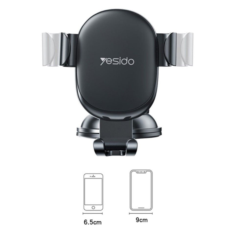 Support Auto Yesido C120, 4 pouces - 6,5 pouces, Noir