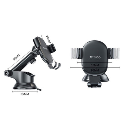 Support Auto Yesido C120, 4 pouces - 6,5 pouces, Noir