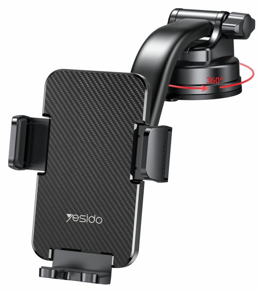 Support Auto Yesido C172, 4 pouces - 7 pouces, Noir