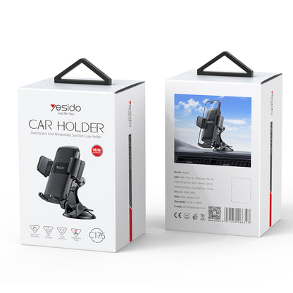 Support Auto Yesido C175, 4.7 pouces - 7.2 pouces, Noir