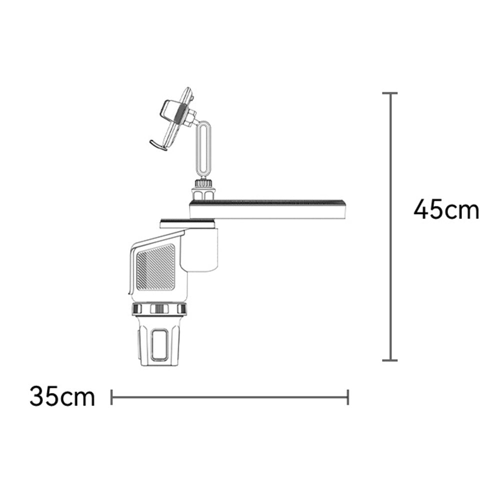 Support Auto Yesido C274, 4.7 pouces - 7.2 pouces, Noir