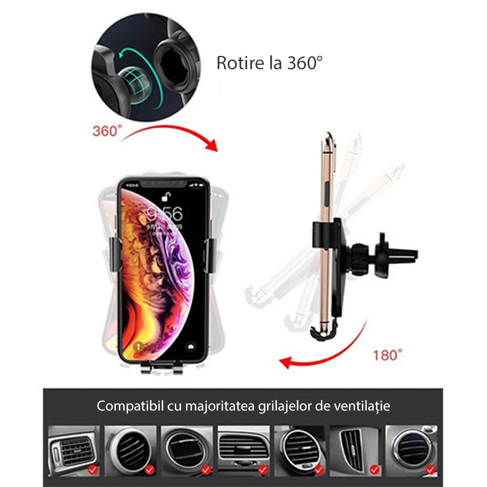 Support Auto Yesido C87, Universel, Noir