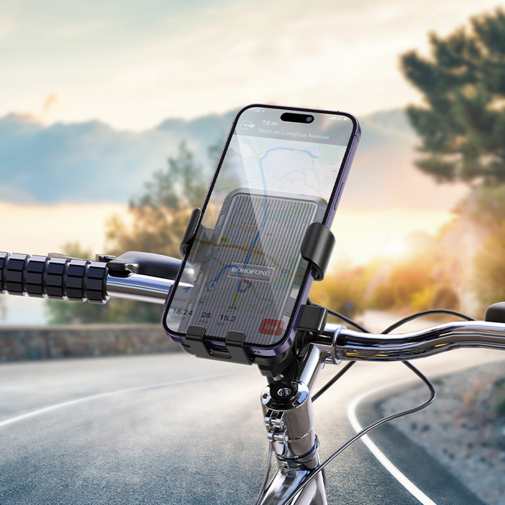 Support Vélo Borofone BH13 Knight, 4.5 pouces - 7 pouces, Noir