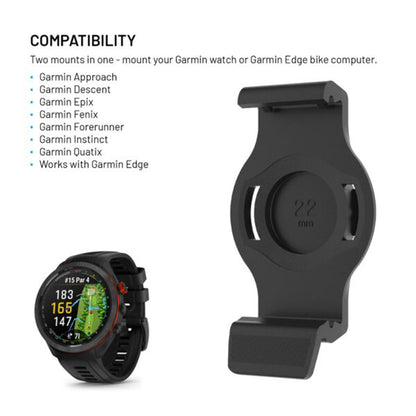 Support Vélo Fixed pour Garmin Watch 22mm / Edge Computer, Noir