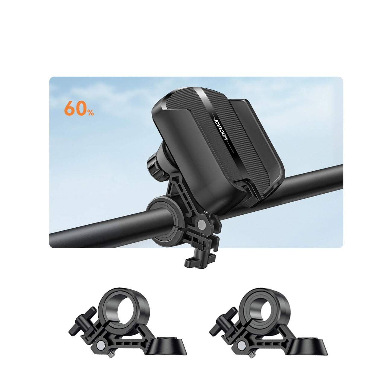 Support Vélo Joyroom JR-ZS431, 4.7 pouces - 7 pouces, Noir