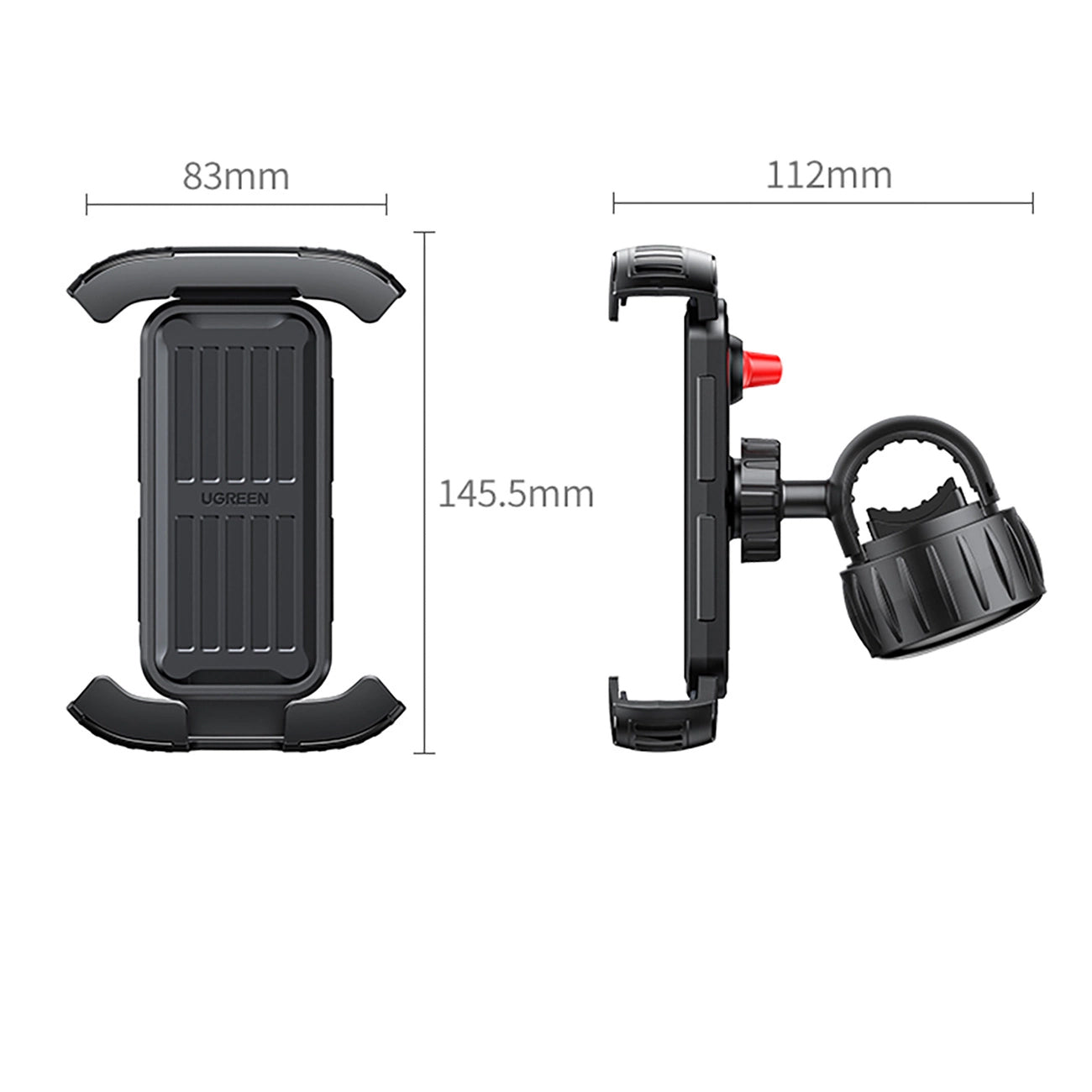 Support Vélo UGREEN LP494, 4.7 pouces - 6.8 pouces, Noir