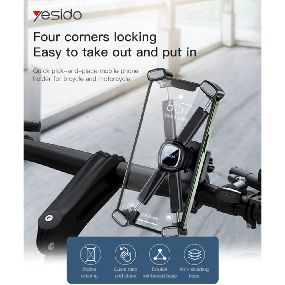 Support Vélo Yesido C191, 4.5 pouces - 6.8 pouces, Noir