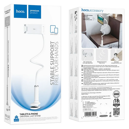 Support de bureau HOCO HD10, Universel, Blanc