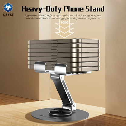 Support de Bureau Lito LT-H01, Universel, Gris