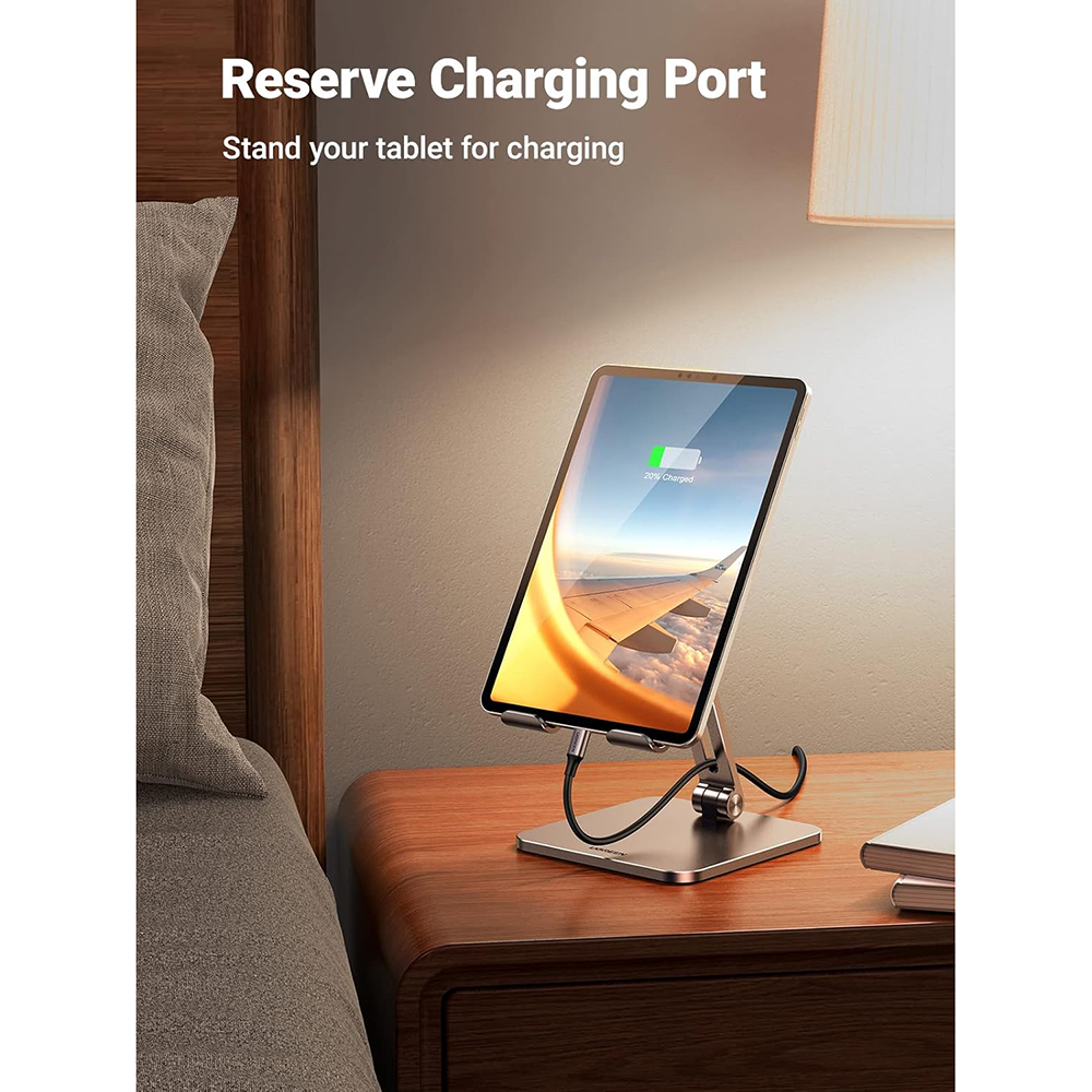 Support de bureau UGREEN LP134 pour téléphone / tablette, 6,1 pouces - 12,9 pouces, gris, reconditionné