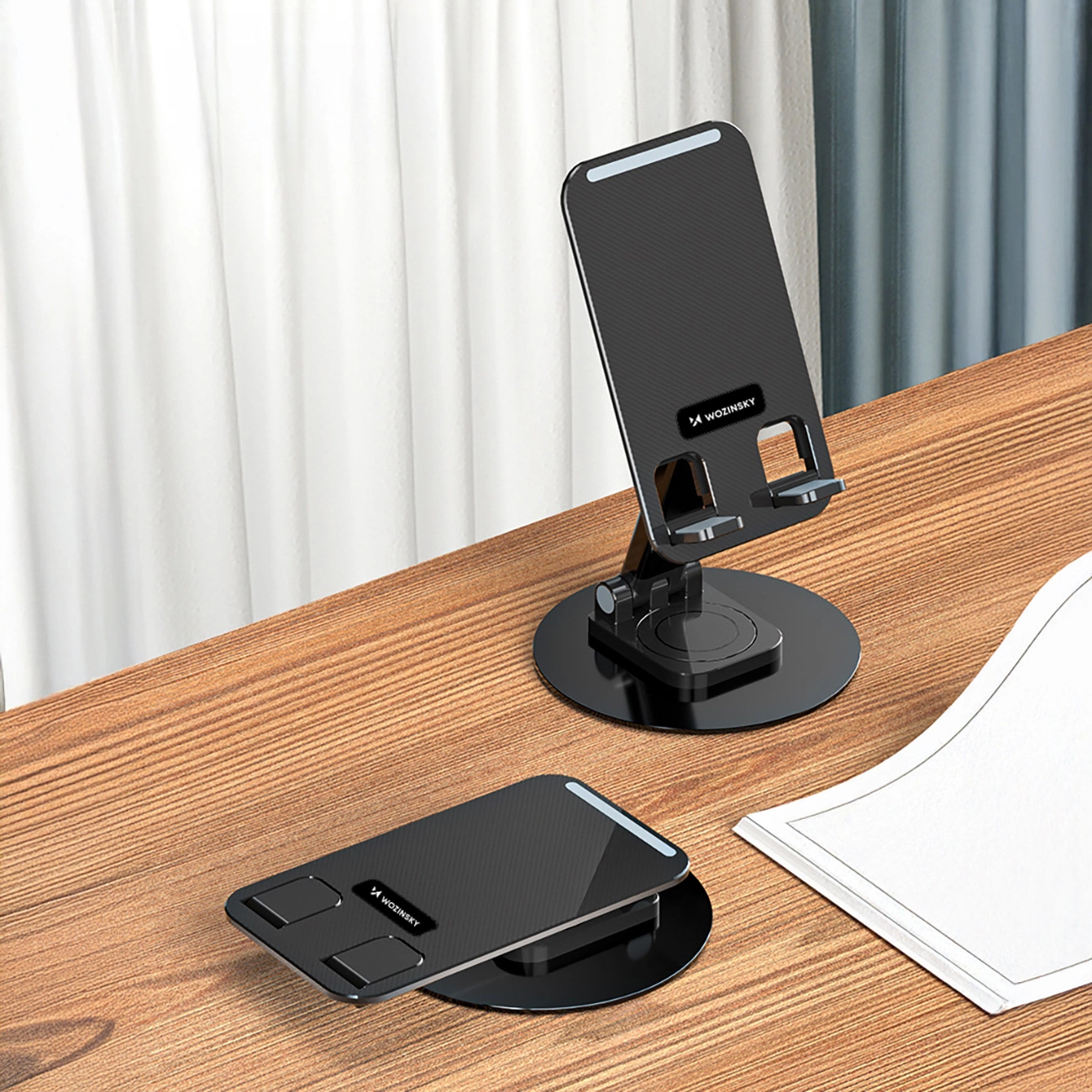 Support de bureau WZK WPT-K393, Universel, Noir