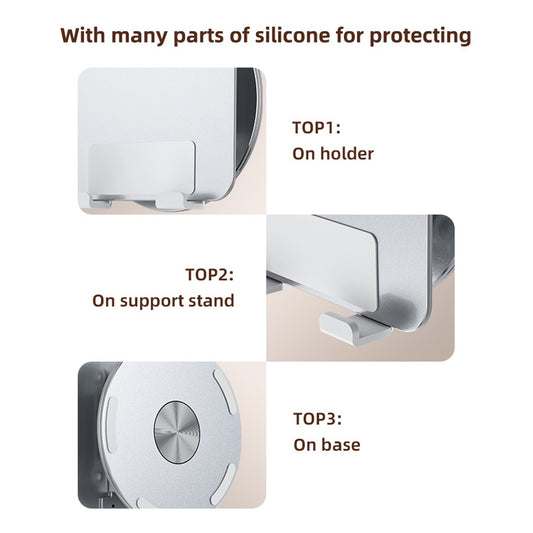 Support de bureau Yesido C293 pour téléphone / tablette, 4.5inch - 13inch, Argenté