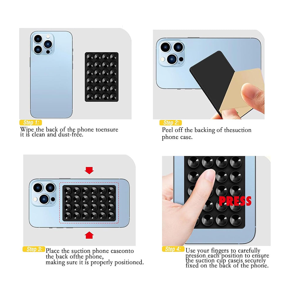 Support avec Ventouses Techsuit SY-PAD, Jaune