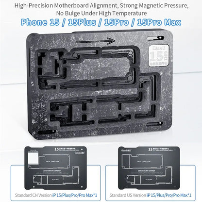 Support de Travail PCB Magnétique QIANLI pour Apple iPhone 15 Series