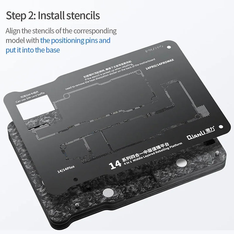 Support de Travail PCB Magnétique QIANLI pour Apple iPhone 15 Series