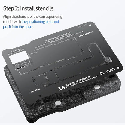 Support de Travail PCB Magnétique QIANLI pour Apple iPhone 15 Series