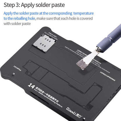 Support de Travail PCB Magnétique QIANLI pour Apple iPhone 15 Series