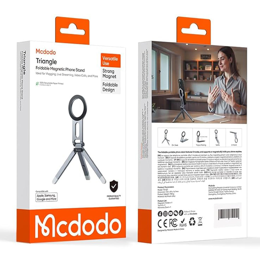 Support Magnétique McDodo TB-6210, Universel, Gris