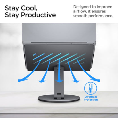 Support Spigen LD204H pour ordinateur portable, Argenté