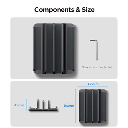Support Vertical Spigen LD208S4 Two pour Laptop de 14mm à 27mm d'épaisseur, Gris AMP10640