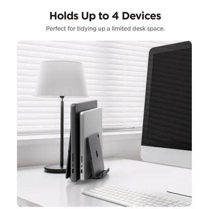 Support Vertical Spigen LD208S4 Two pour Laptop de 14mm à 27mm d'épaisseur, Gris AMP10640