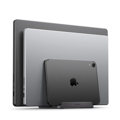 Support Vertical Spigen LD208S4 Two pour Laptop de 14mm à 27mm d'épaisseur, Gris AMP10640