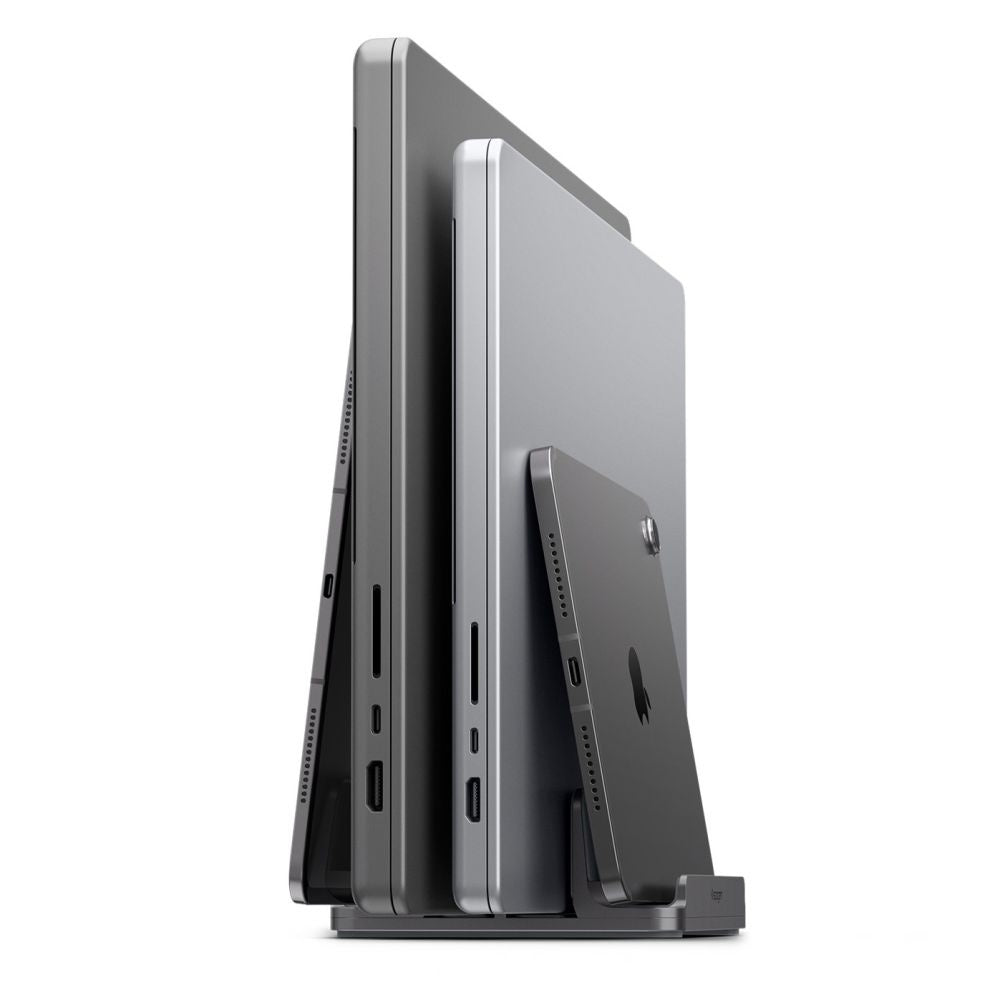 Support Vertical Spigen LD208S4 Two pour Laptop de 14mm à 27mm d'épaisseur, Gris AMP10640