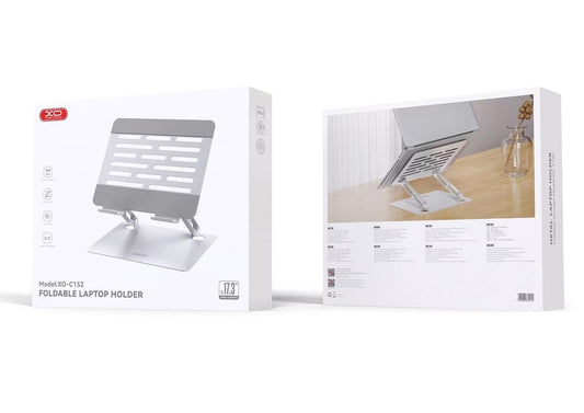 Support XO Design C152 pour ordinateur portable max. 17,3 pouces, Argenté