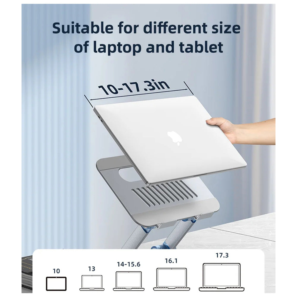 Support Yesido LP06 pour ordinateur portable 10 pouces - 17,3 pouces, Argenté