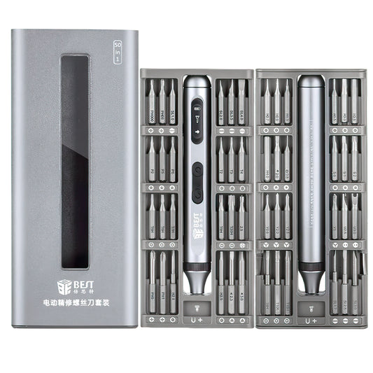 Tournevis électrique Best BST-9933A, 50 en 1, Argenté