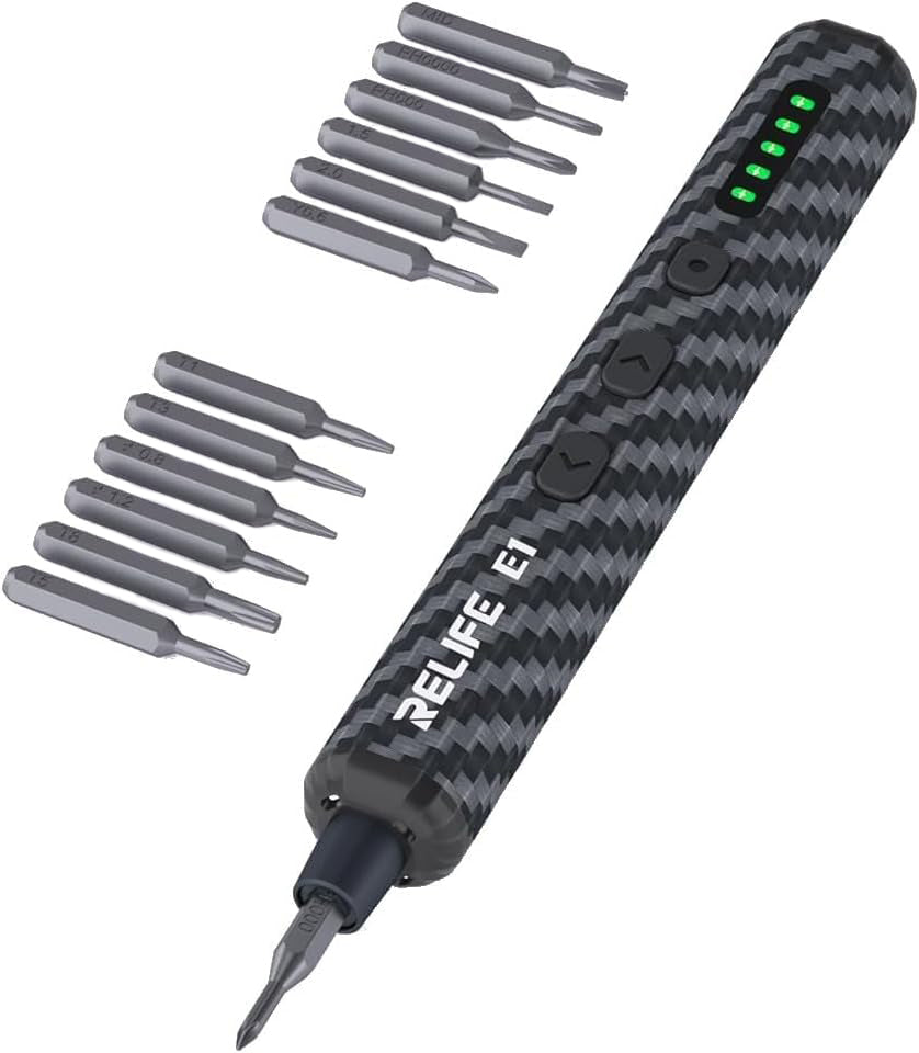 Tournevis Électrique Relife E1 Carbone, Noir