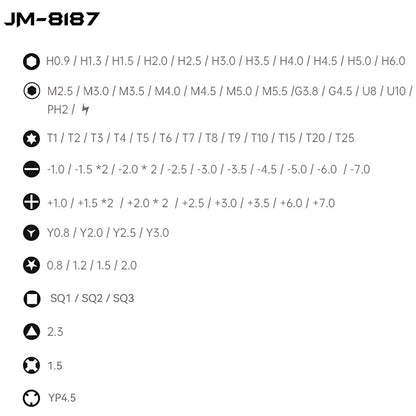 Tournevis Jakemy JM-8187, 83in1, argenté