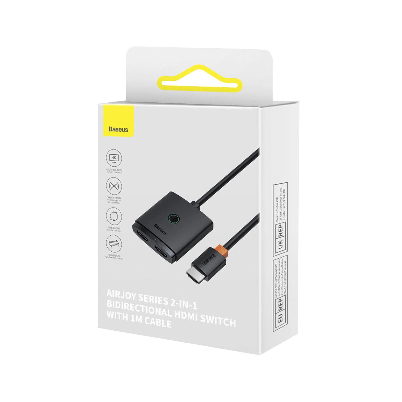 Switch Vidéo Baseus AirJoy Cluster Bidirectionnel, Noir B01331105111-01