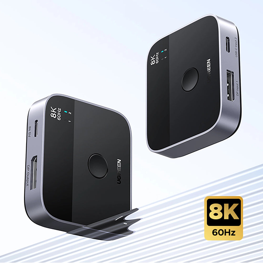 Switch Vidéo DisplayPort / USB-C UGREEN 65878, Noir