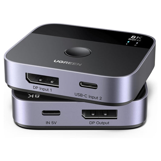 Switch Vidéo DisplayPort / USB-C UGREEN 65878, Noir