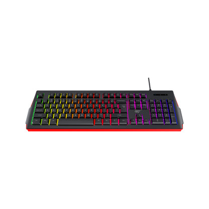 Clavier Gaming HAVIT KB866L, RGB, 1.4m, Noir Rouge