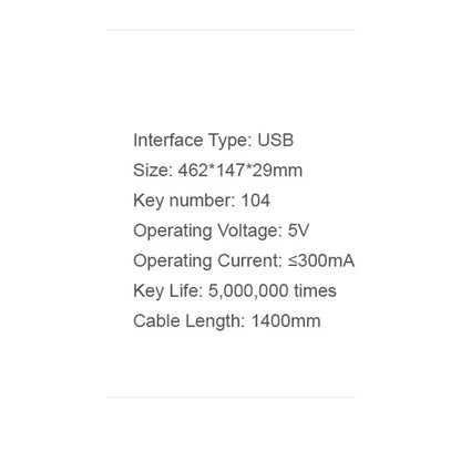 Clavier Gaming HAVIT KB866L, RGB, 1.4m, Noir Rouge