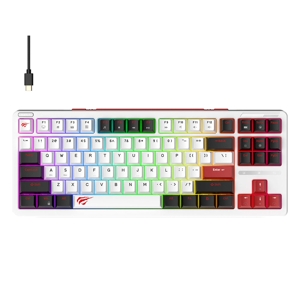 Clavier Gaming HAVIT KB902L, RGB, 1.8m, Multicolore