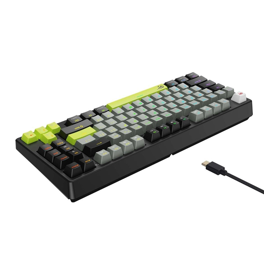 Clavier Gaming HAVIT KB904L, RGB, 1.8m, Noir Vert