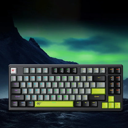 Clavier Gaming HAVIT KB904L, RGB, 1.8m, Noir Vert