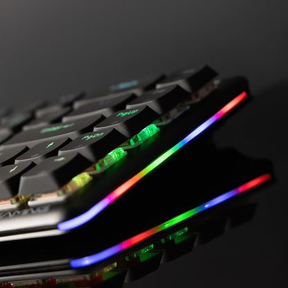 Proove AFK Wireless Gaming Keyboard, RGB, BT / Wi-Fi / Wired, 1.5m, White WKAFKEN22002