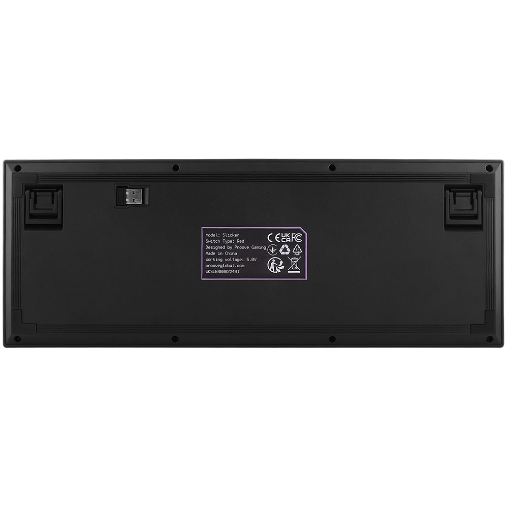 Clavier Gaming Sans Fil Proove Slicker, RGB, BT / Wi-Fi / Filaire, 1.8m, Noir WKSLEN00022401