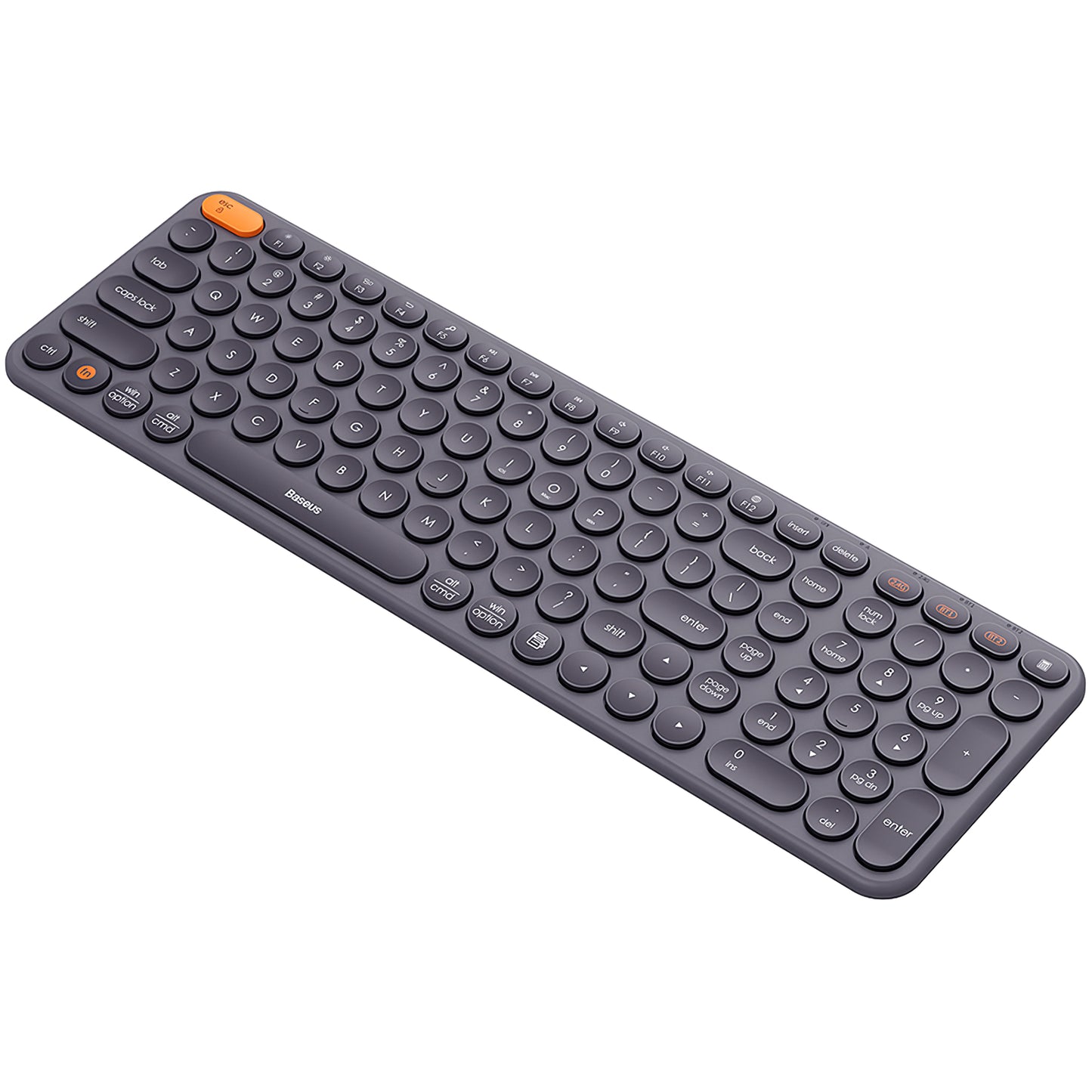 Baseus K01B Clavier sans fil trimode, BT / Wi-Fi, gris B009009555550483333-00