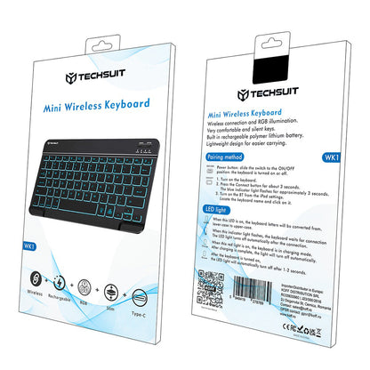 Clavier sans fil Techsuit WK1, RGB, Noir