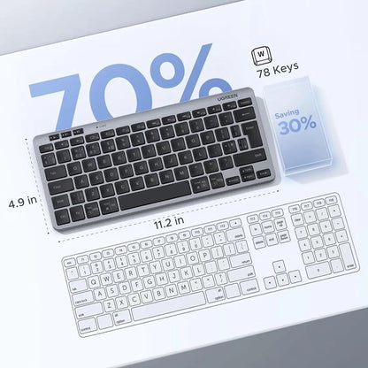 Clavier sans fil UGREEN 75049, BT / Wi-Fi, Noir