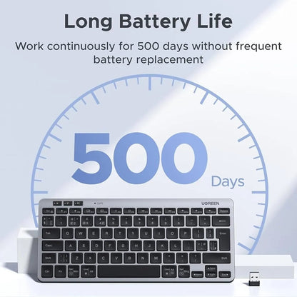 Clavier sans fil UGREEN 75049, BT / Wi-Fi, Noir