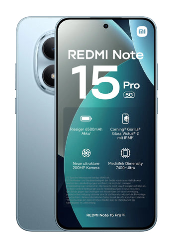 Téléphone Mobile Xiaomi Redmi Note 15 Pro 5G, 512GB, 8GB, Glacier Blue